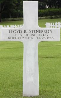 Technician Fifth Class Lloyd R Stenerson cross grave marker photo