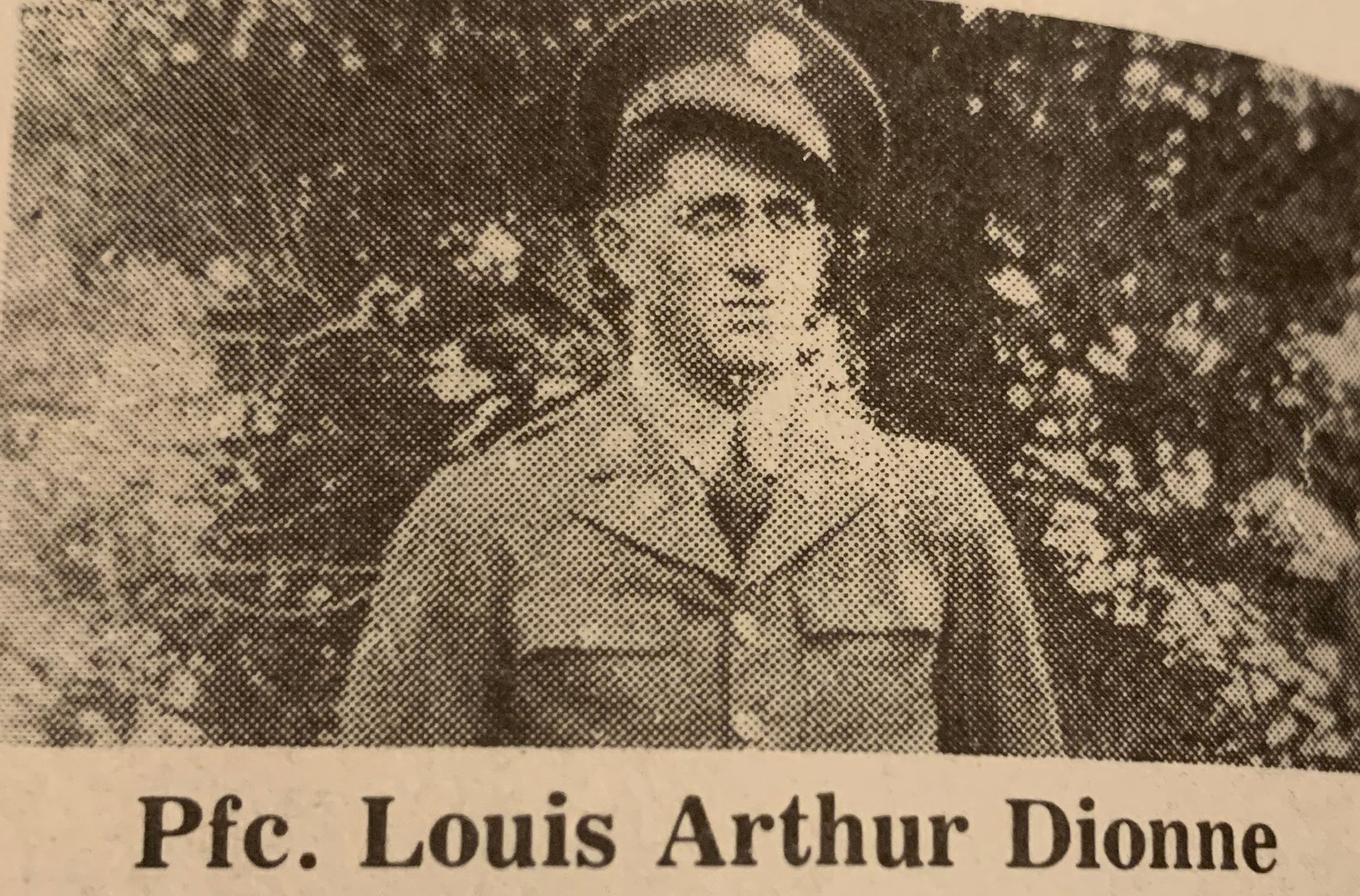 Private First Class Louis A Dionne in uniform photo