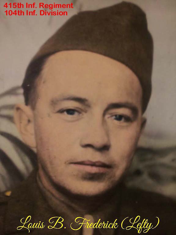 Private Louis B Frederick in uniform head and shoulder photo