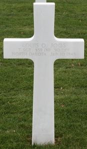 Technical Sergeant Louis O Joos cross grave marker photo