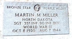 Sergeant Martin M Miller grave marker photo