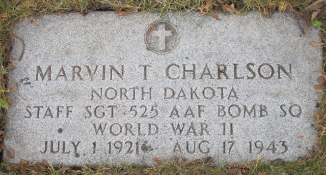 Staff Sergeant Marvin T Charlson grave marker photo