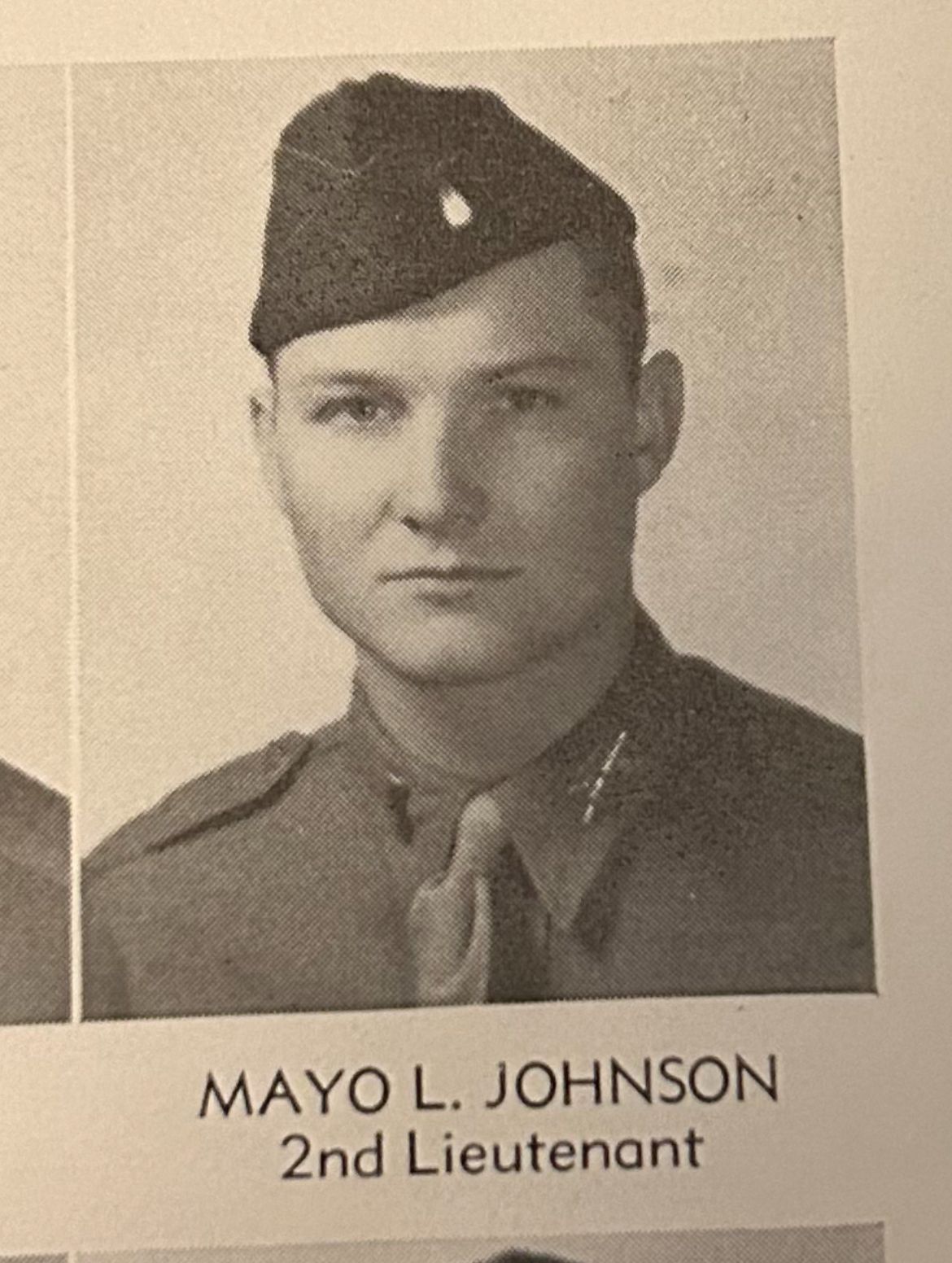 Second Lieutenant Mayo Leifur Johnson in uniform photo