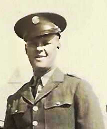 Private First Class Melvin O Feiring in uniform head and shoulder photo