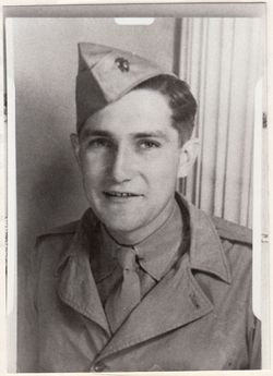 Private Meryle D Wick in uniform head and shoulder photo