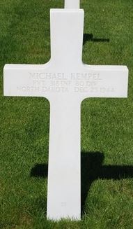 Private Michael Kempel cross grave marker photo