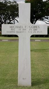 Private First Class Michael P Gores cross grave marker photo