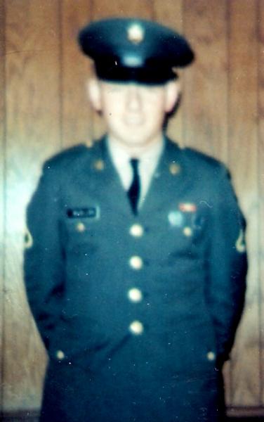 Photo of Wesley Mueller in uniform.