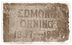 Grave marker of Edmond Orning.