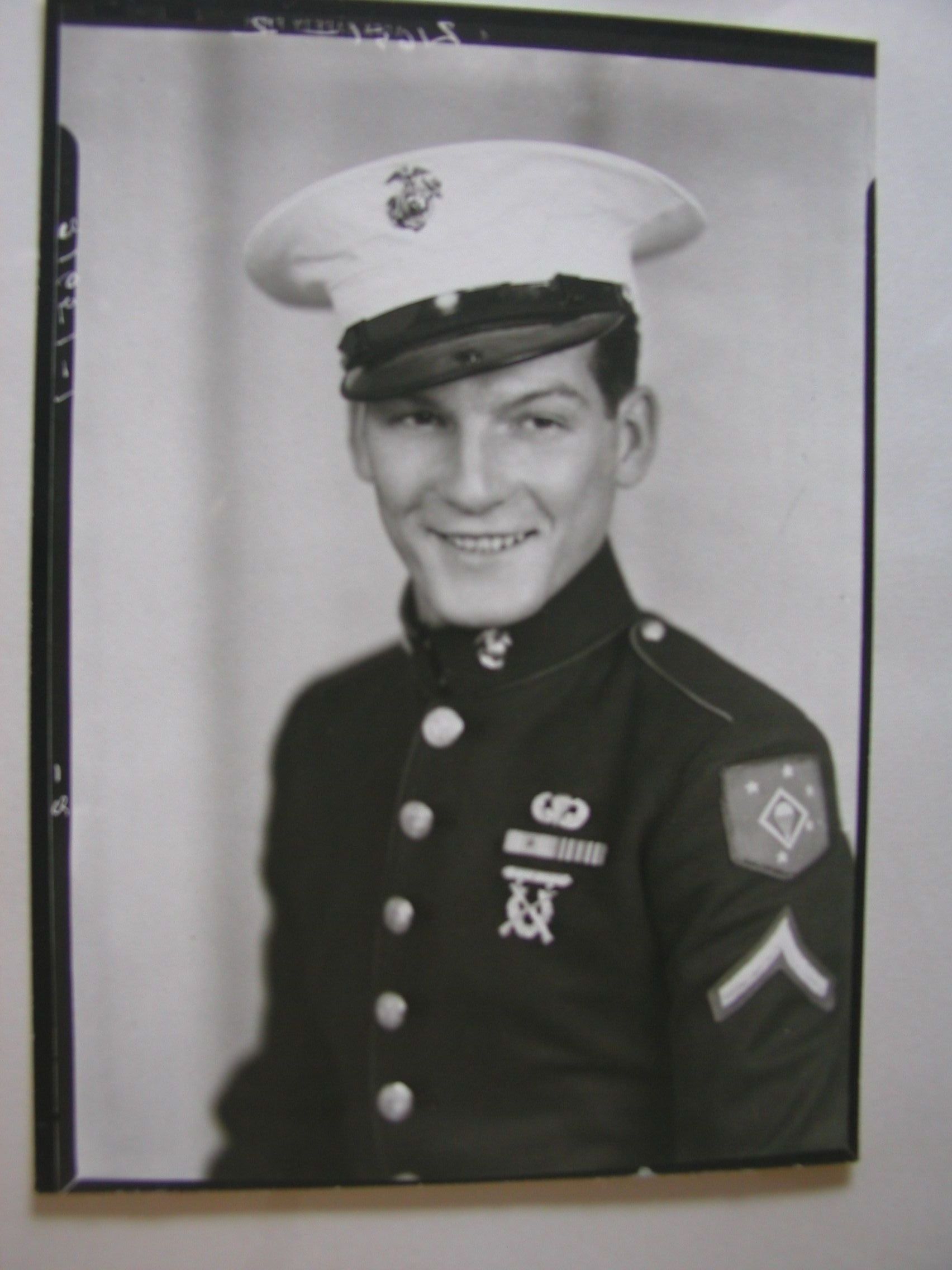 Corporal Rene S Foubert in uniform head and shoulders photo