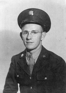 Technician Fifth Class Albert Schneider in uniform photo