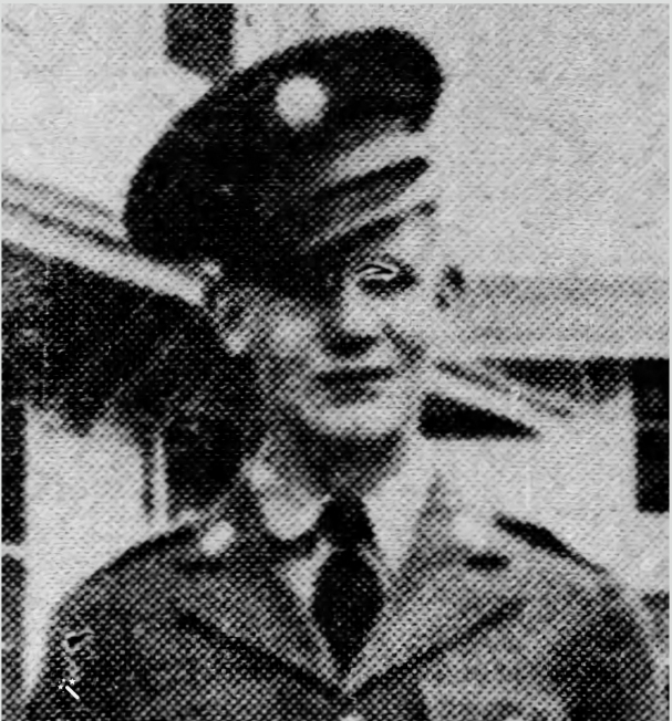 Private First Class Raymond W Winter in uniform head and shoulder photo