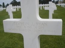Private First Class Sevrein J Ryan cross grave marker photo
