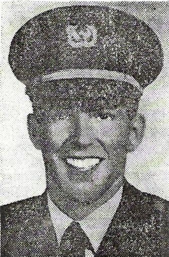 Robert Storey photo in military uniform from what appears to be newspaper