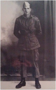 Private Lynn A Striker in uniform standing photo