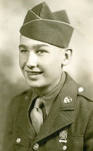 Private First Class Theodore O Bjertness in uniform head and shoulder photo