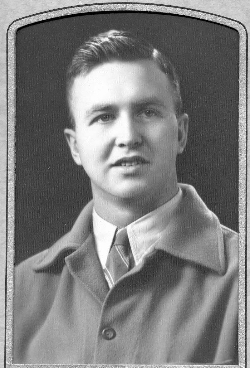 Technical Sergeant Thomas H Conners in civilian clothes head and shoulder photo