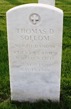 First Lieutenant Thomas D Sollom grave marker photo