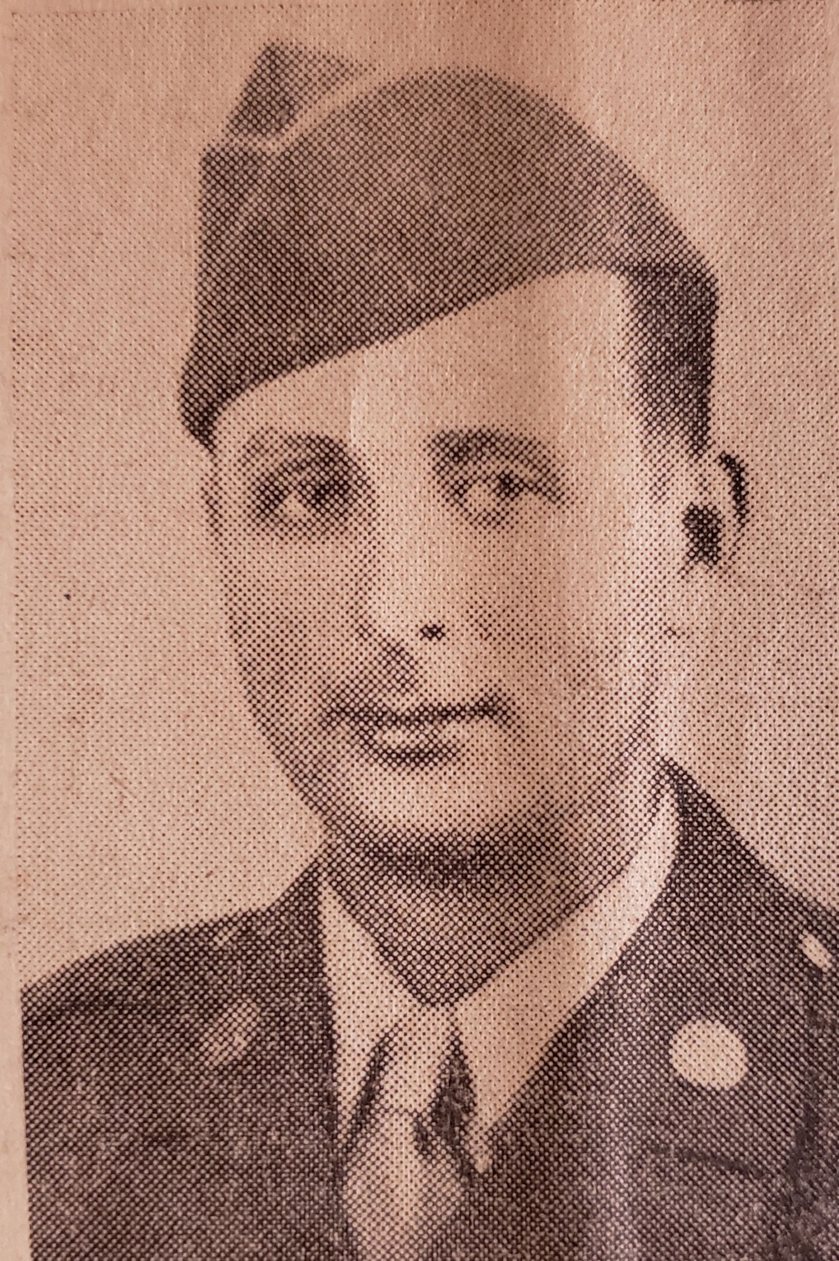 Private Reuben Wacker in uniform head and shoulder photo