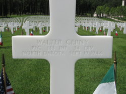 Private First Class Walter Cerny grave marker photo