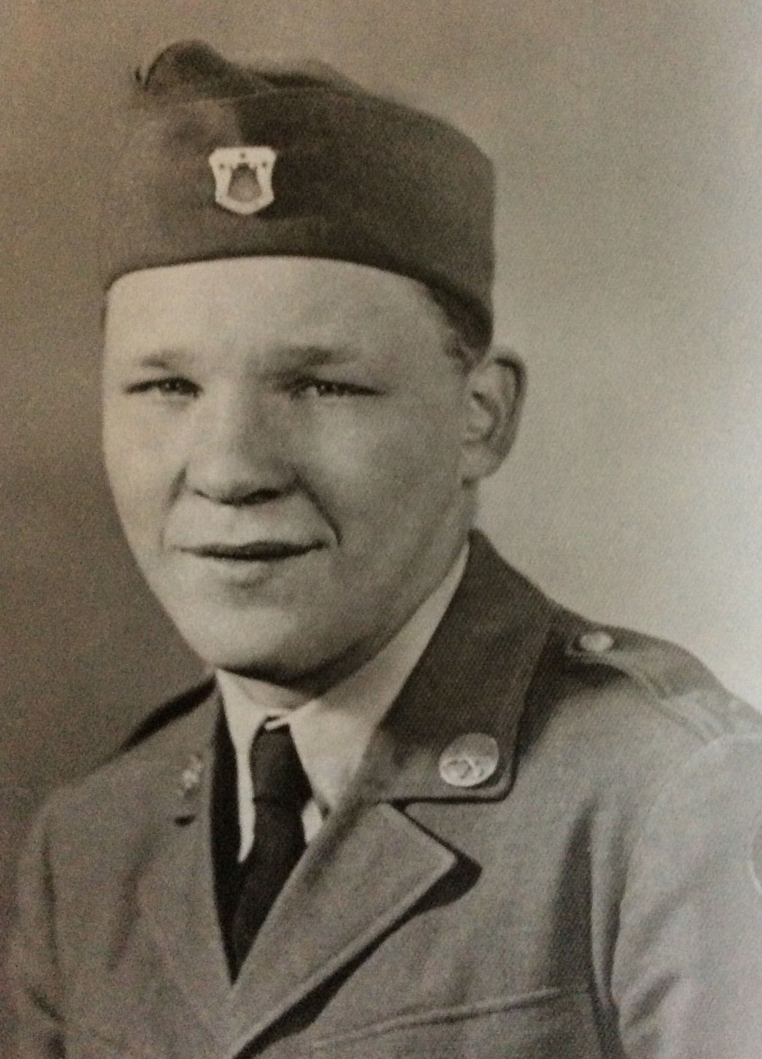 Private Willard J Coulter in uniform head and shoulder photo