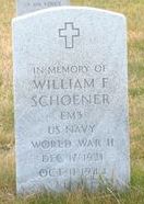 Electrician's Mate Third Class William F Schoener grave marker photo