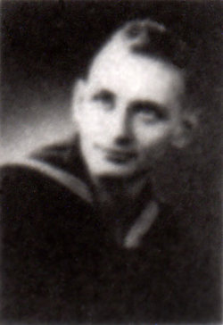 Photo of Motor Machinist's Mate Second Class William G Zander in uniform.
