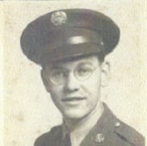 Private Melvin O Skhal in uniform head and should photo