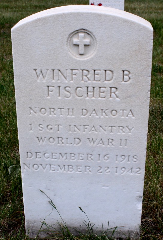 First Sergeant Winfred B Fischer grave marker photo