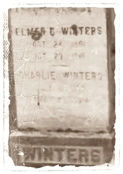 Elmer Winter's grave marker.