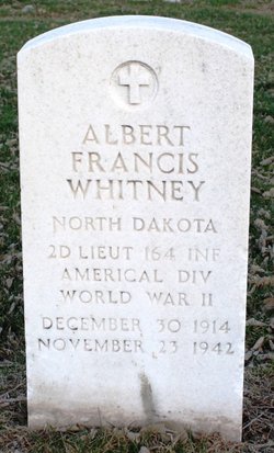 Second Lieutenant Albert F Whitney grave marker photo