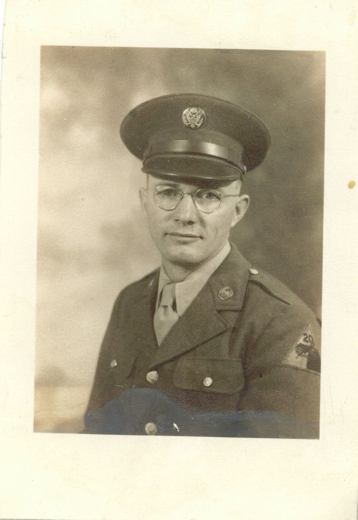 Private First Class Allen Maynard Sawyer in uniform head and shoulder photo