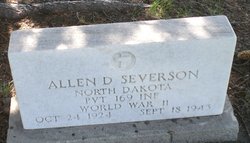 Private Allen D Severson grave marker photo 
