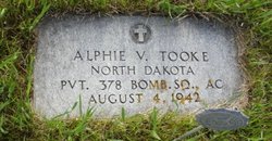 Private Alphie V Tooke grave marker photo
