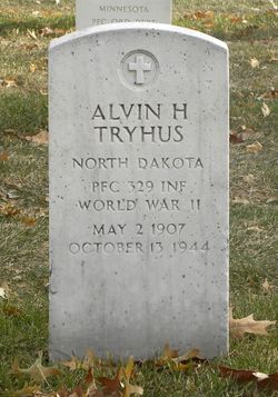 Private First Class Alviin H Tryhus grave marker photo