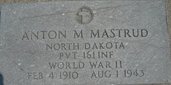 Private Anton M Mastrud grave marker photo