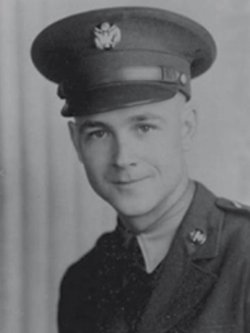 Private Arnold Seidel in uniform head and shoulder photo