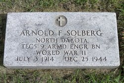 Technical Sergeant Arnold F Solberg grave marker photo
