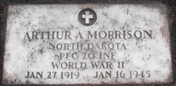 Private First Class Arthur A Morrison grave marker photo