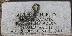 Private First Class Arthur H Ries grave marker photo