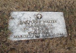 Private First Class Barton V Walter grave marker photo
