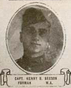 Vintage oval portrait of Captain Henry B. Beeson from Forman, North Dakota.
