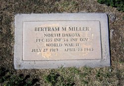Private First Class Bertram M Miller grave marker photo