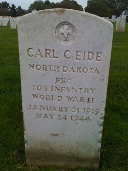 Private First Class Carl C Eide grave marker photo