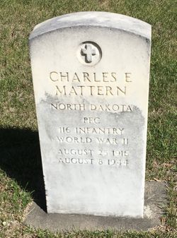 Private First Class Charles E Mattern grave marker photo