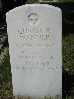 Private First Class Christ K Wanner grave marker photo