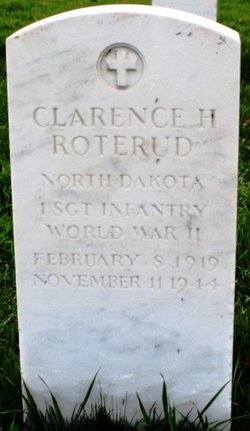 First Sergeant Clarence H Roterud grave marker photo