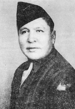 Private Clarence Spotted Wolf in uniform head and shoulder photo