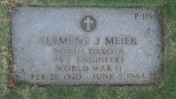 Private Clemens J Meier grave marker photo 