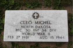 Private First Class Cleo Michel grave marker photo